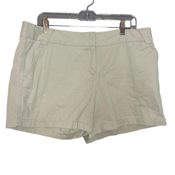 J. Crew shorts city fit weathered chino khaki size 14 - Picture 1 of 8